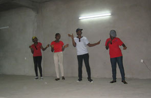 Music & Dance club presenting to the teachers